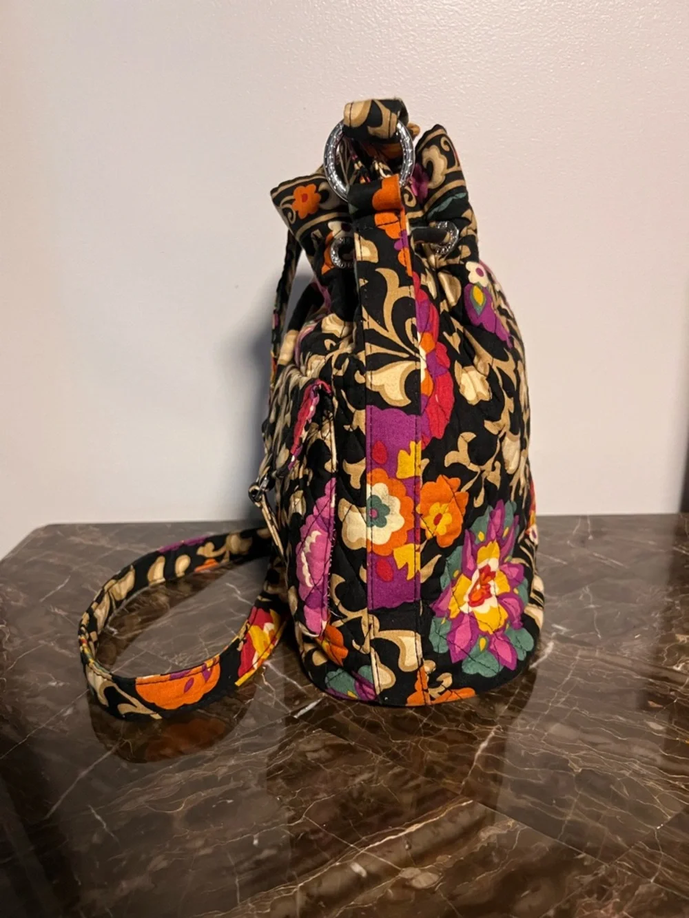 Vera Bradley quilted drawstring